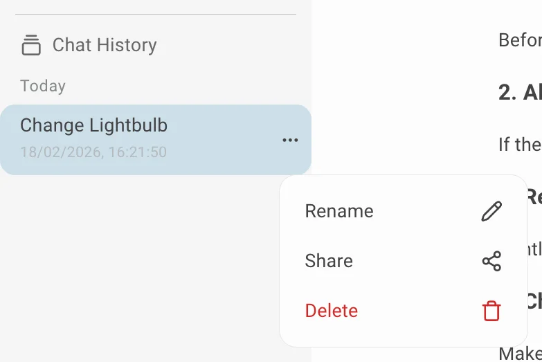 chat LLM conversation actions
