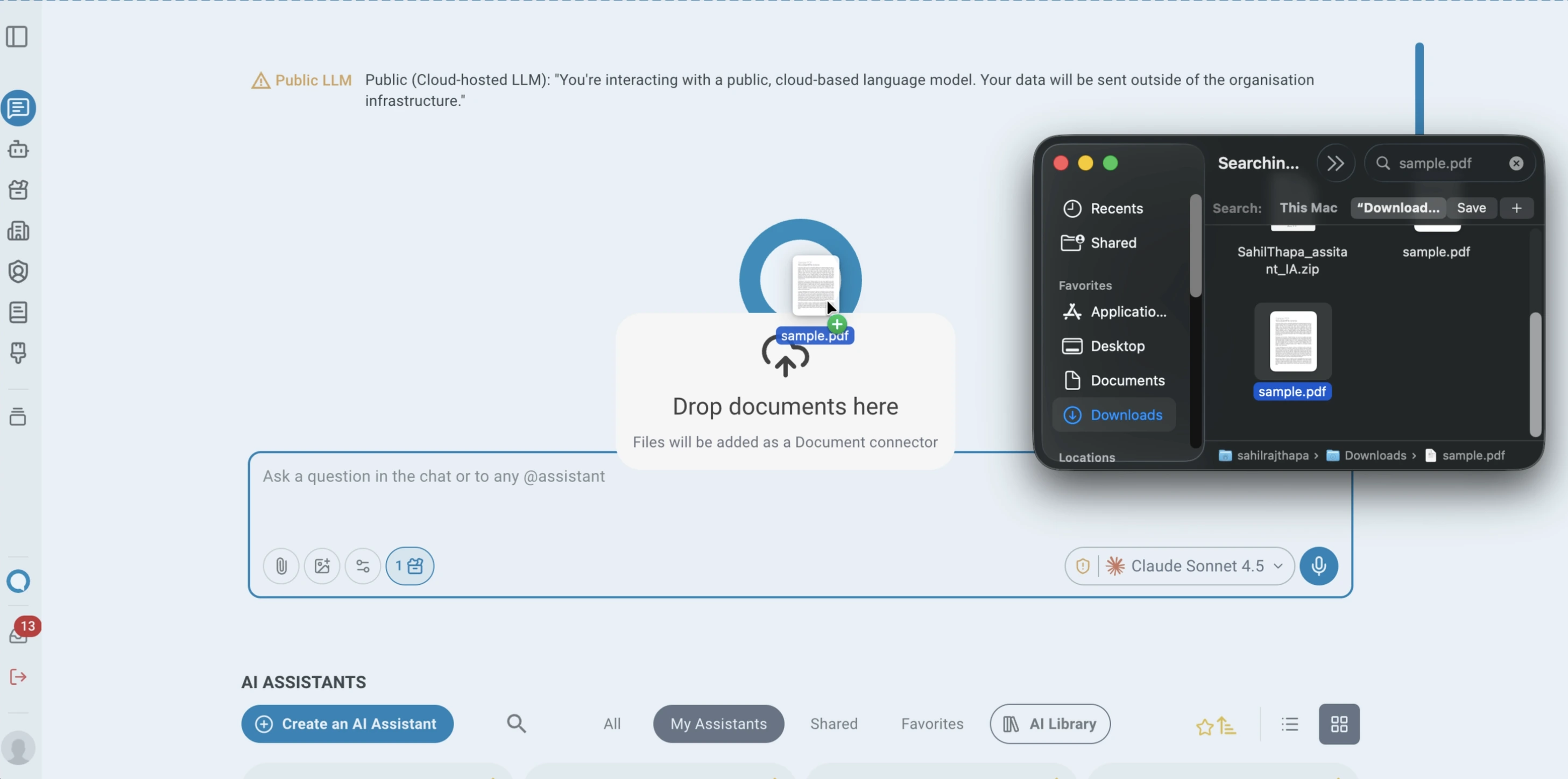 Chatbot page drag and drop