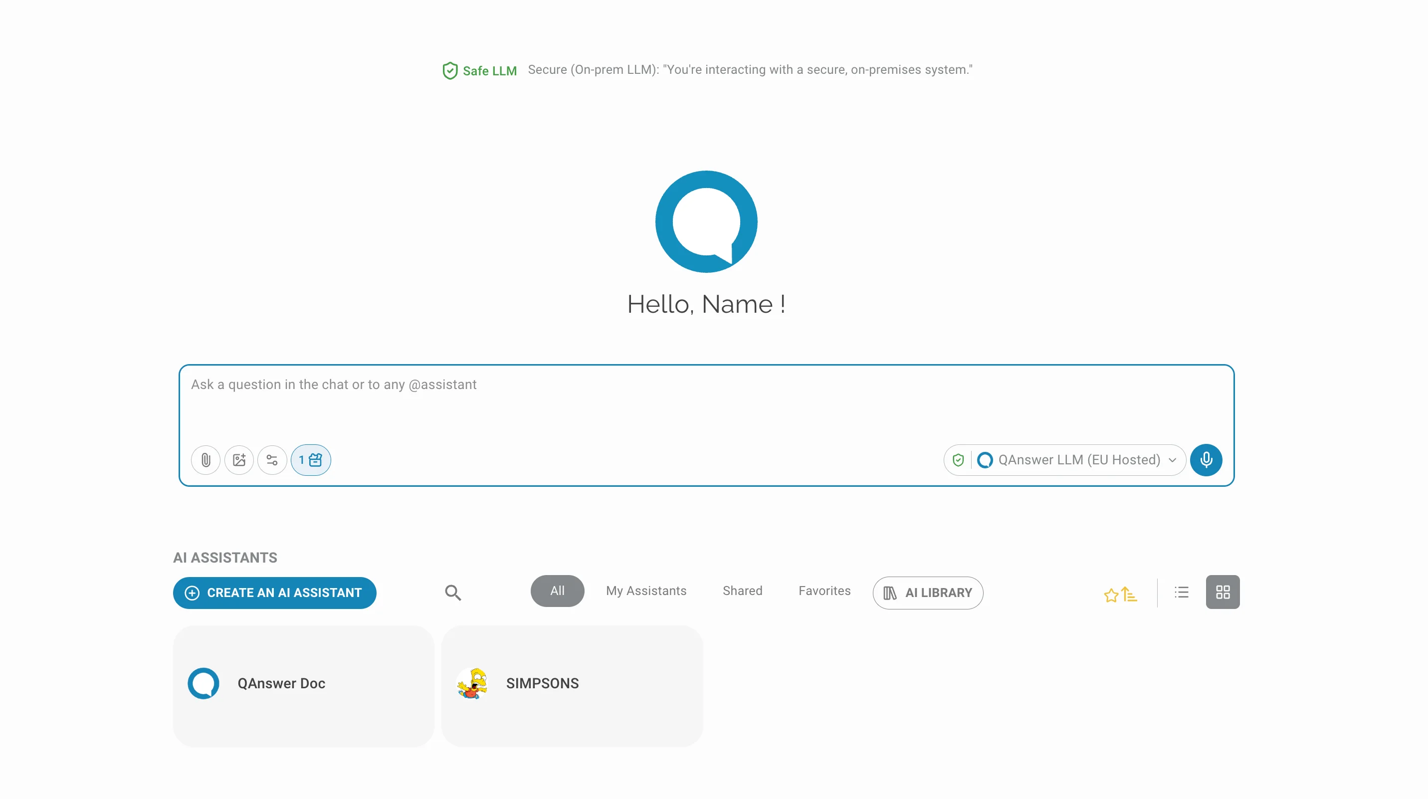 chat LLM empty secure