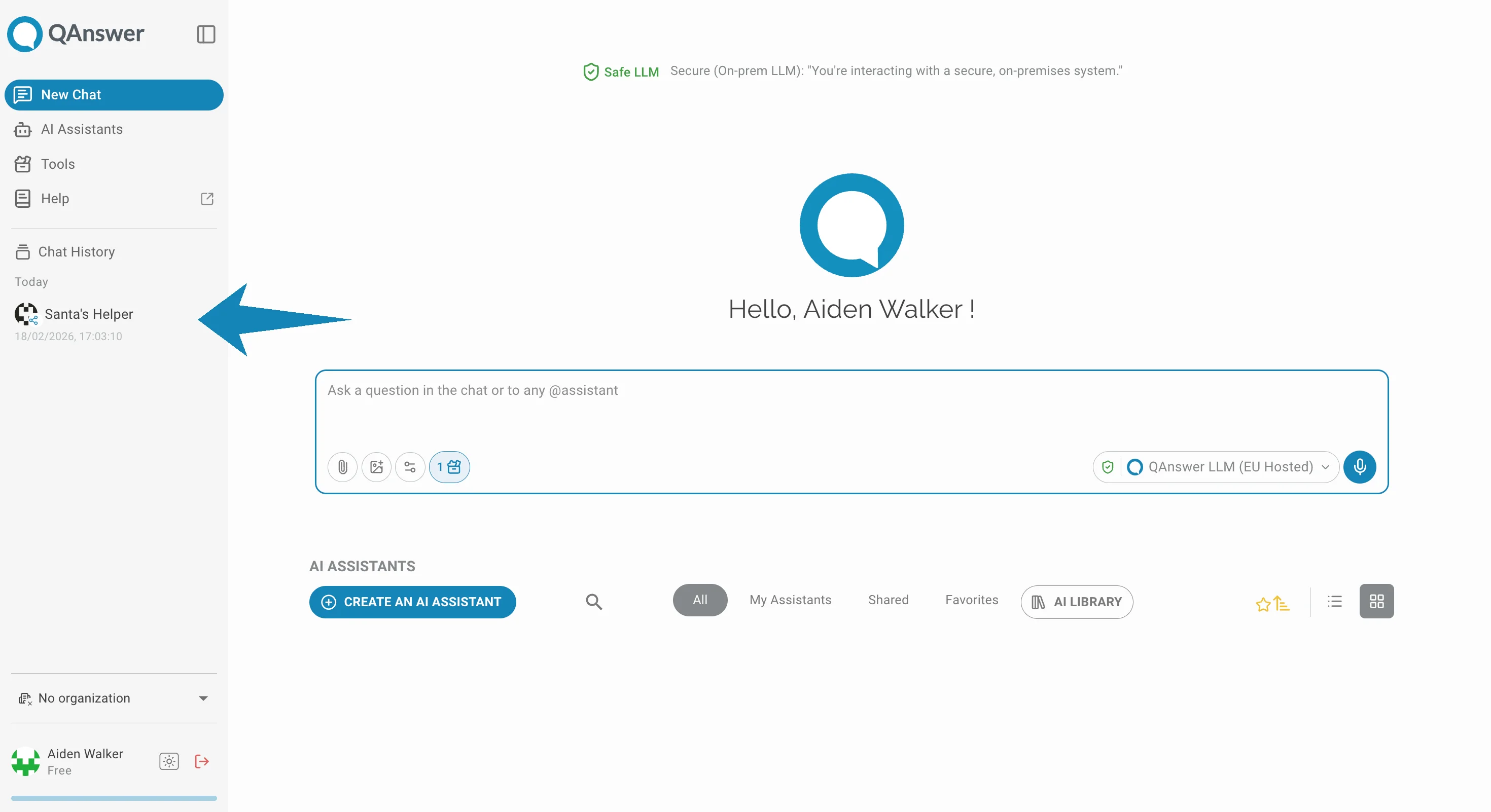 Chatbot page share result