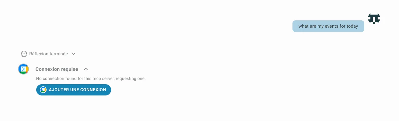 AI assistant response about calendar events