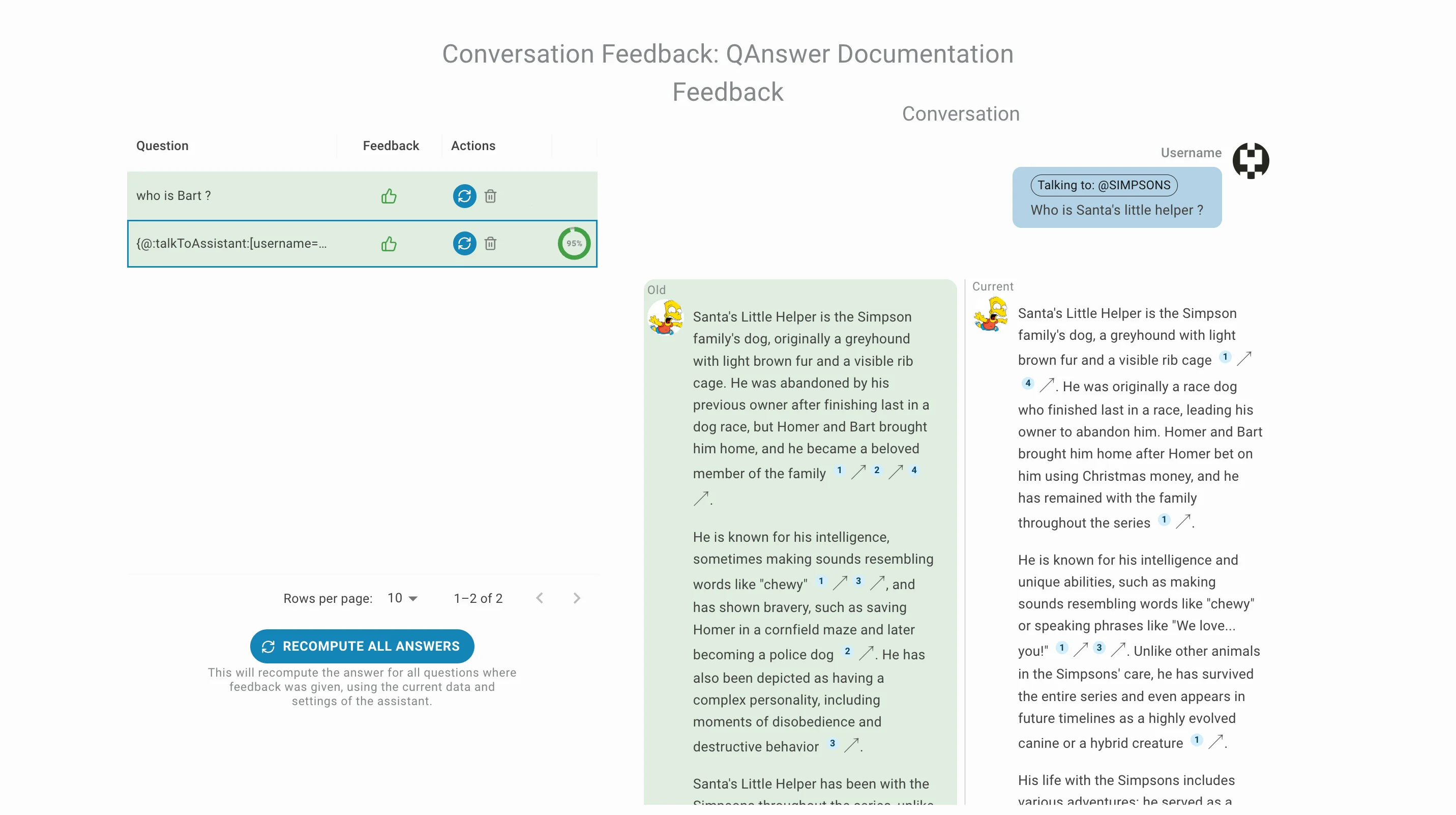 Feedback Evaluation Results