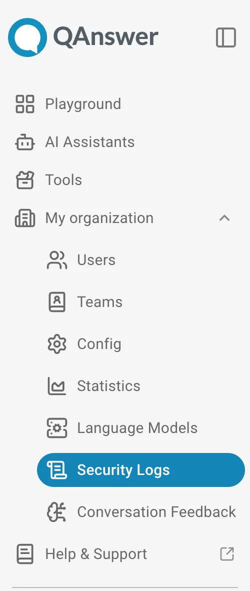 navbar security logs