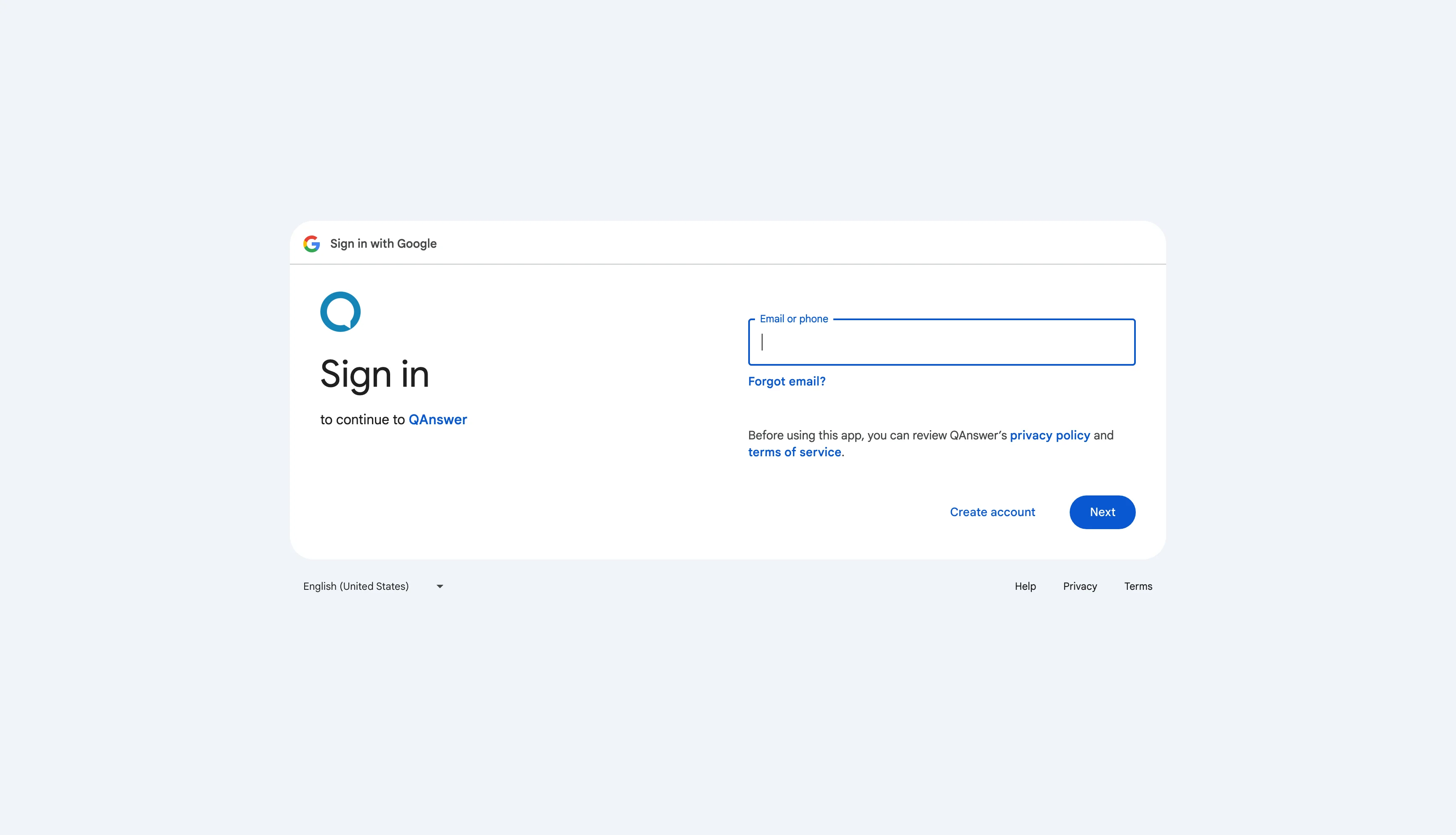 OAuth authorization screen