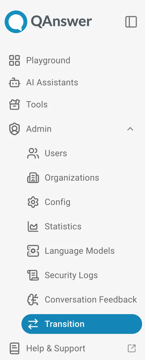 admin navbar transition