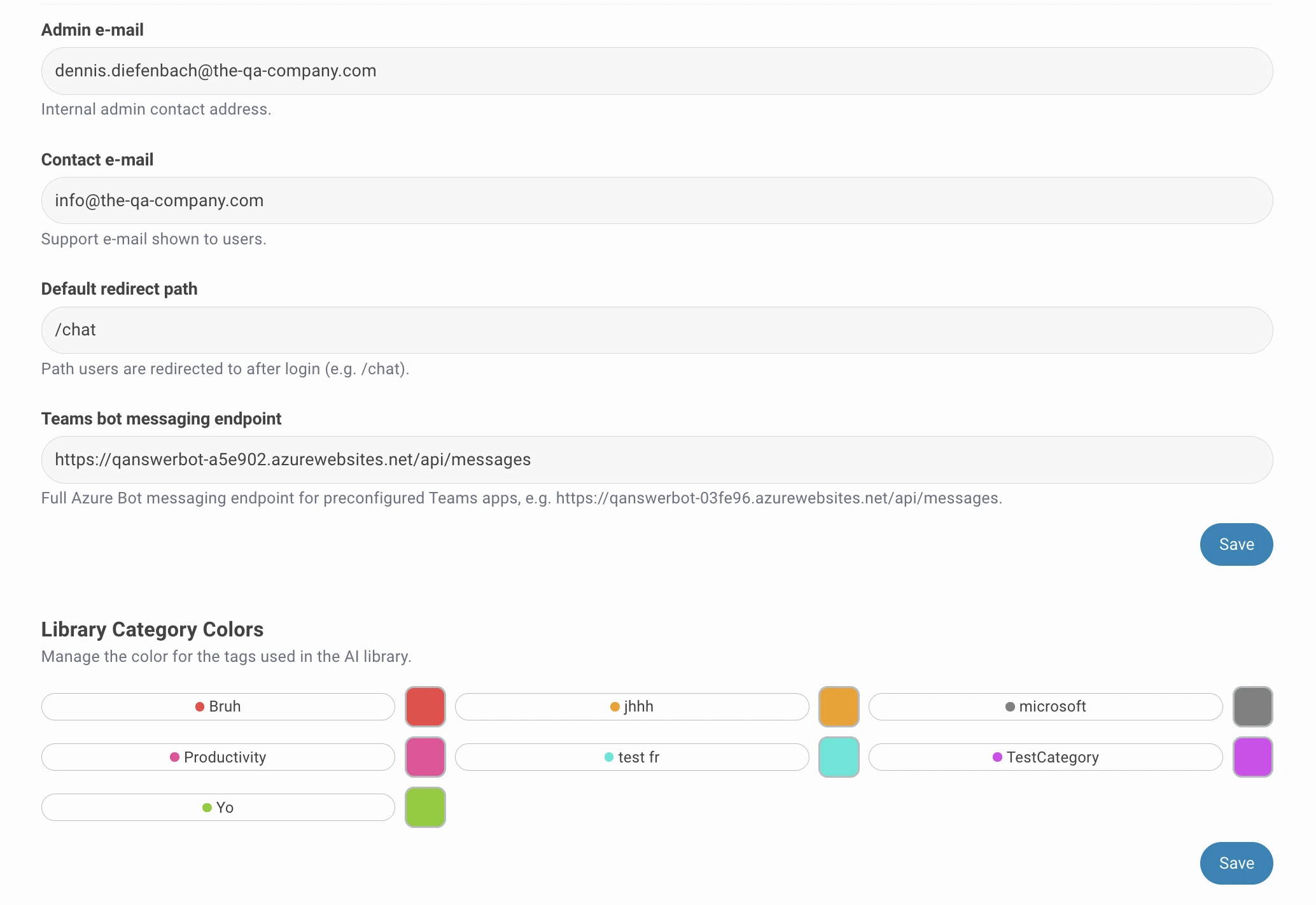 admin config platform configuration