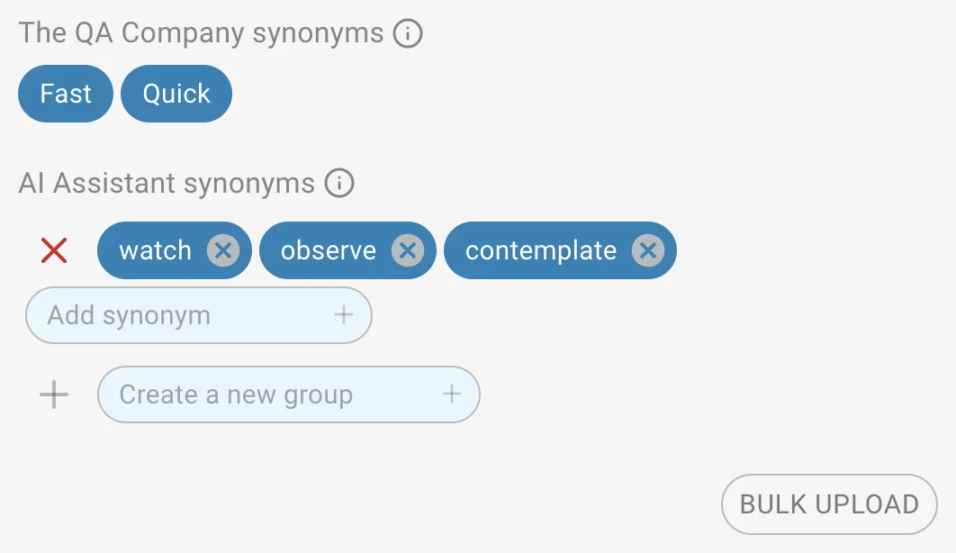 AI Task synonyms list created