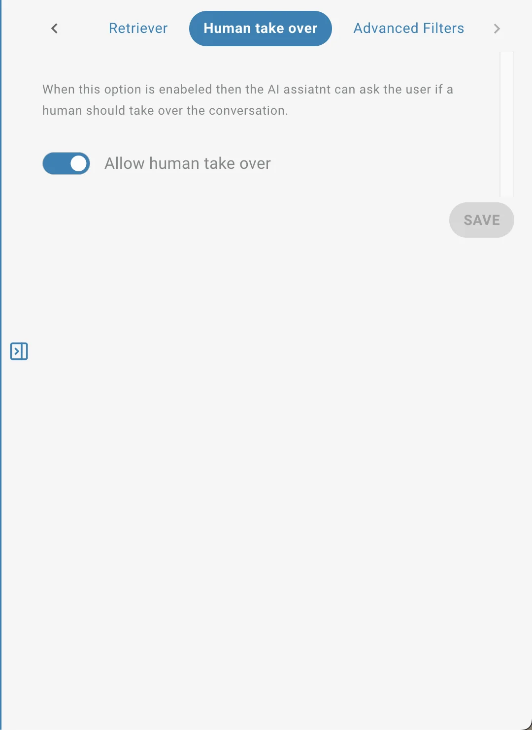 AI Task Takeover Settings