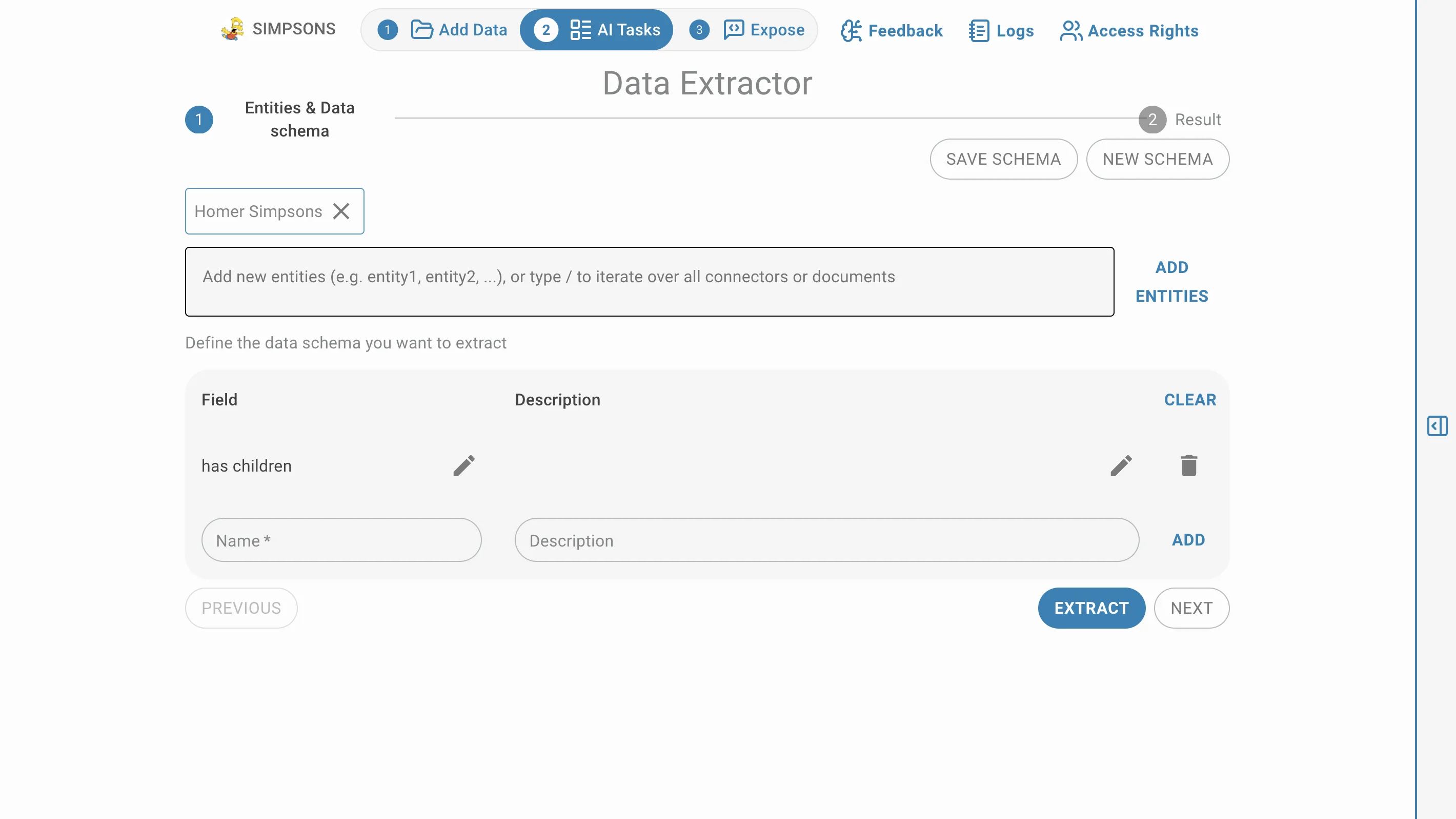 Data Extractor Example