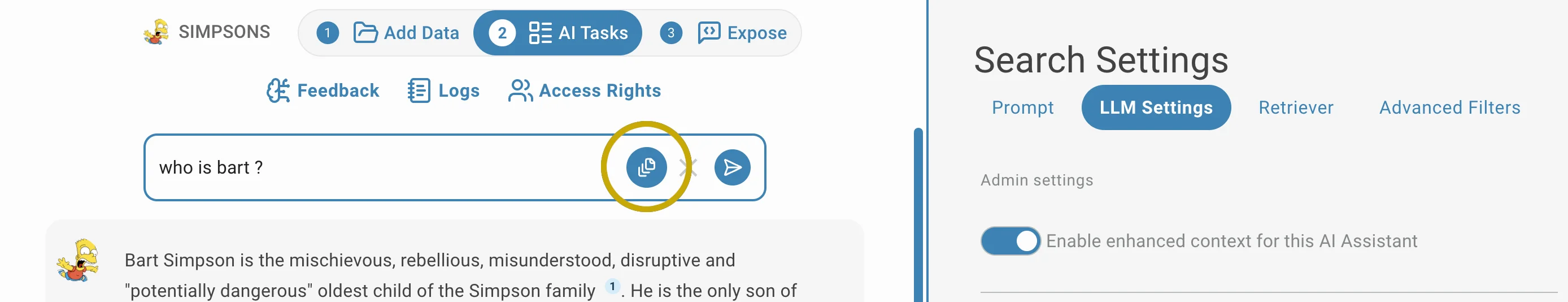 Enhance Context Search Task