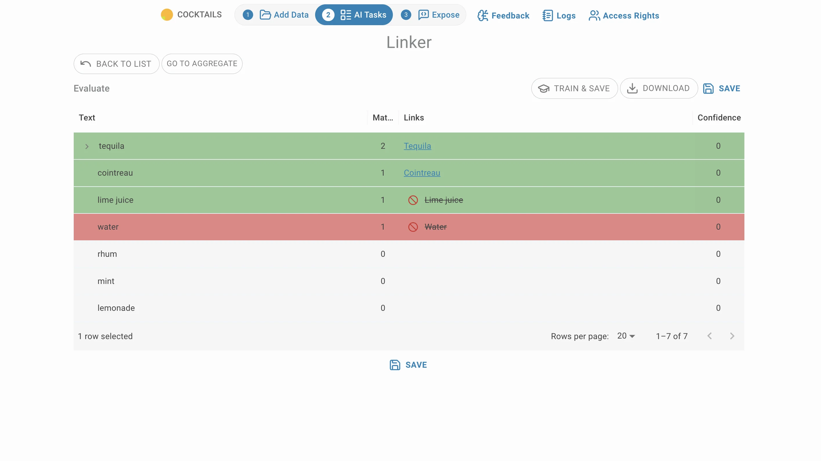 linker evaluate
