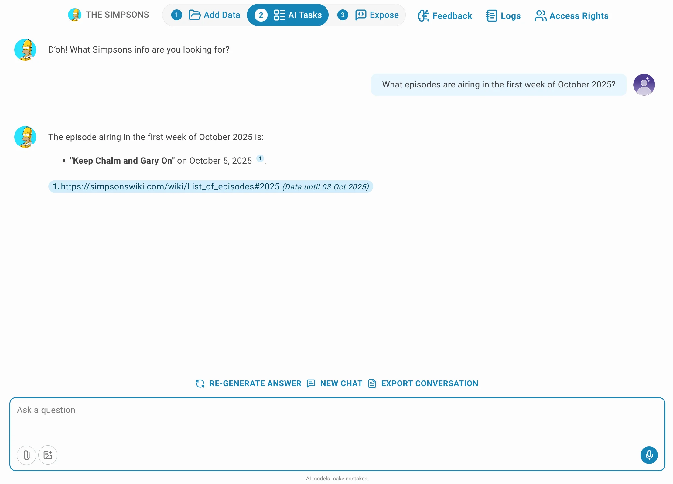 Data Source refreshed answer