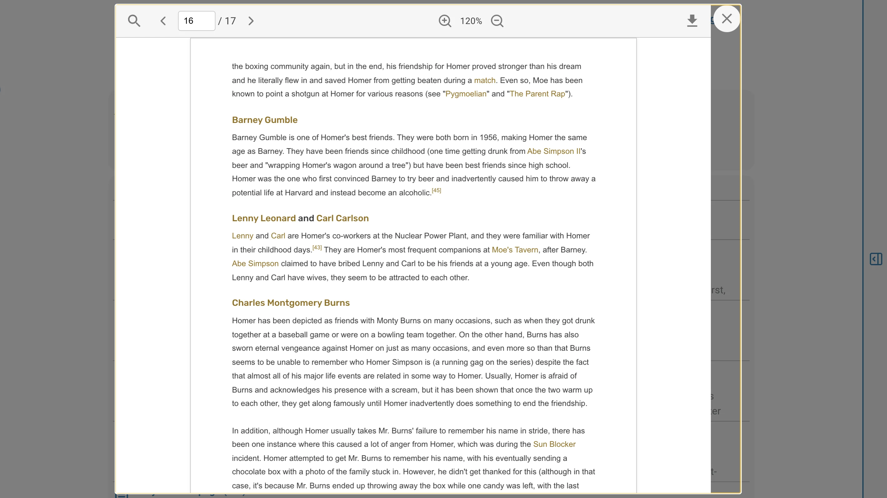 answer pages