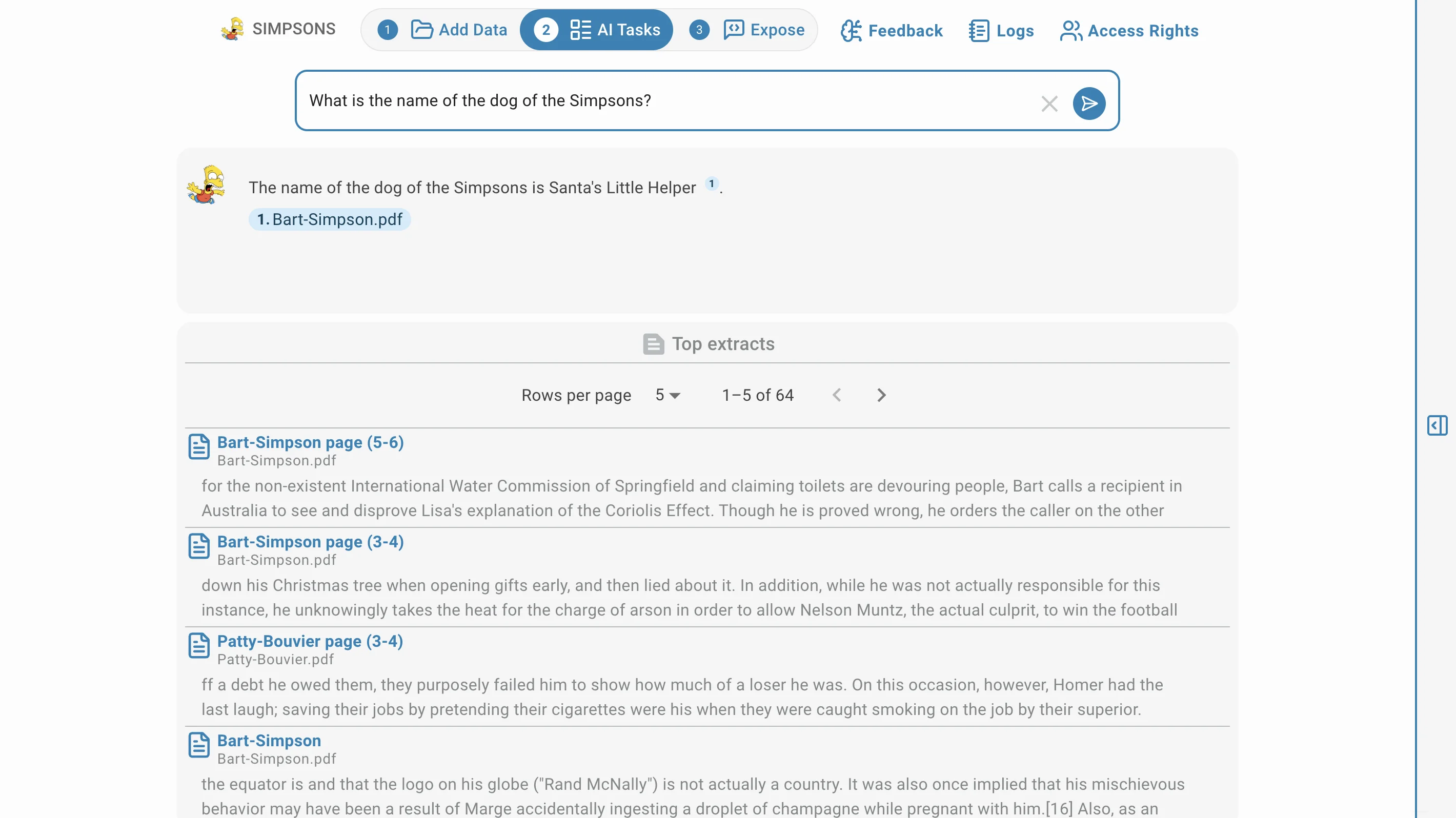 answer pages