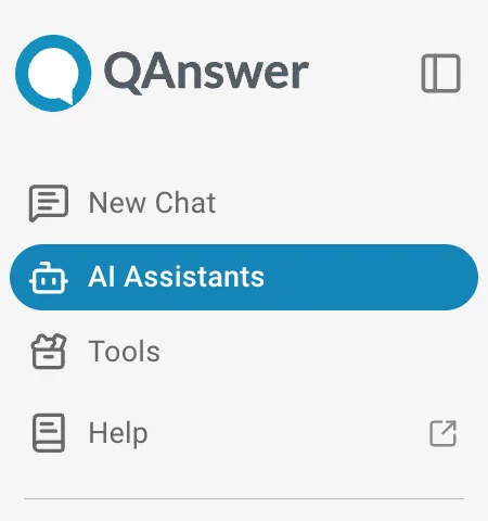 AI Assistant navbar