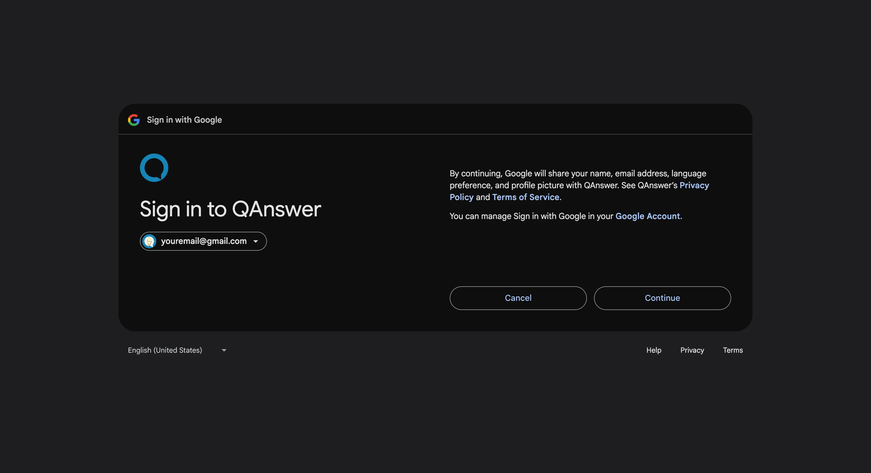 google validate QAnswer