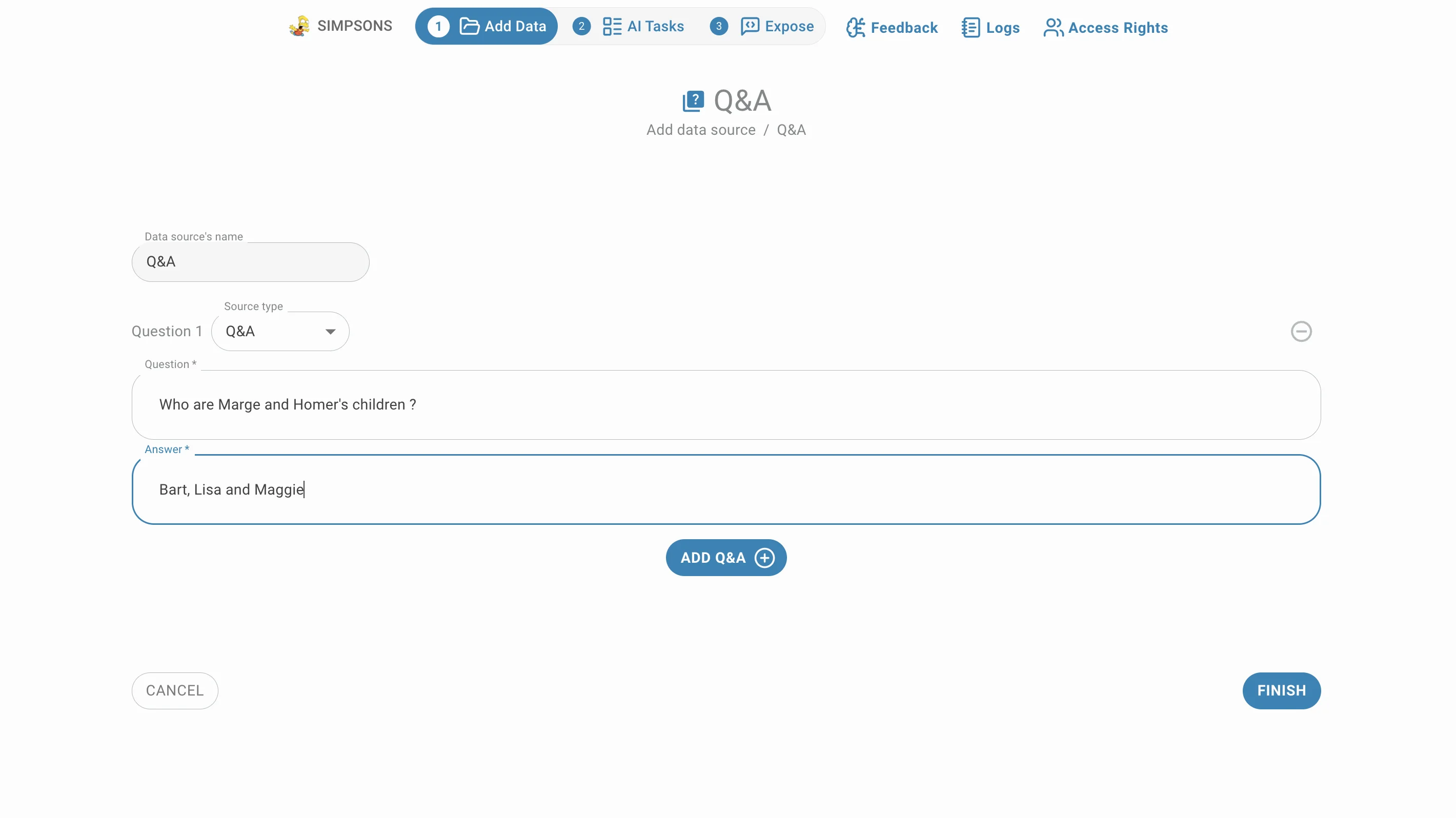Input filled