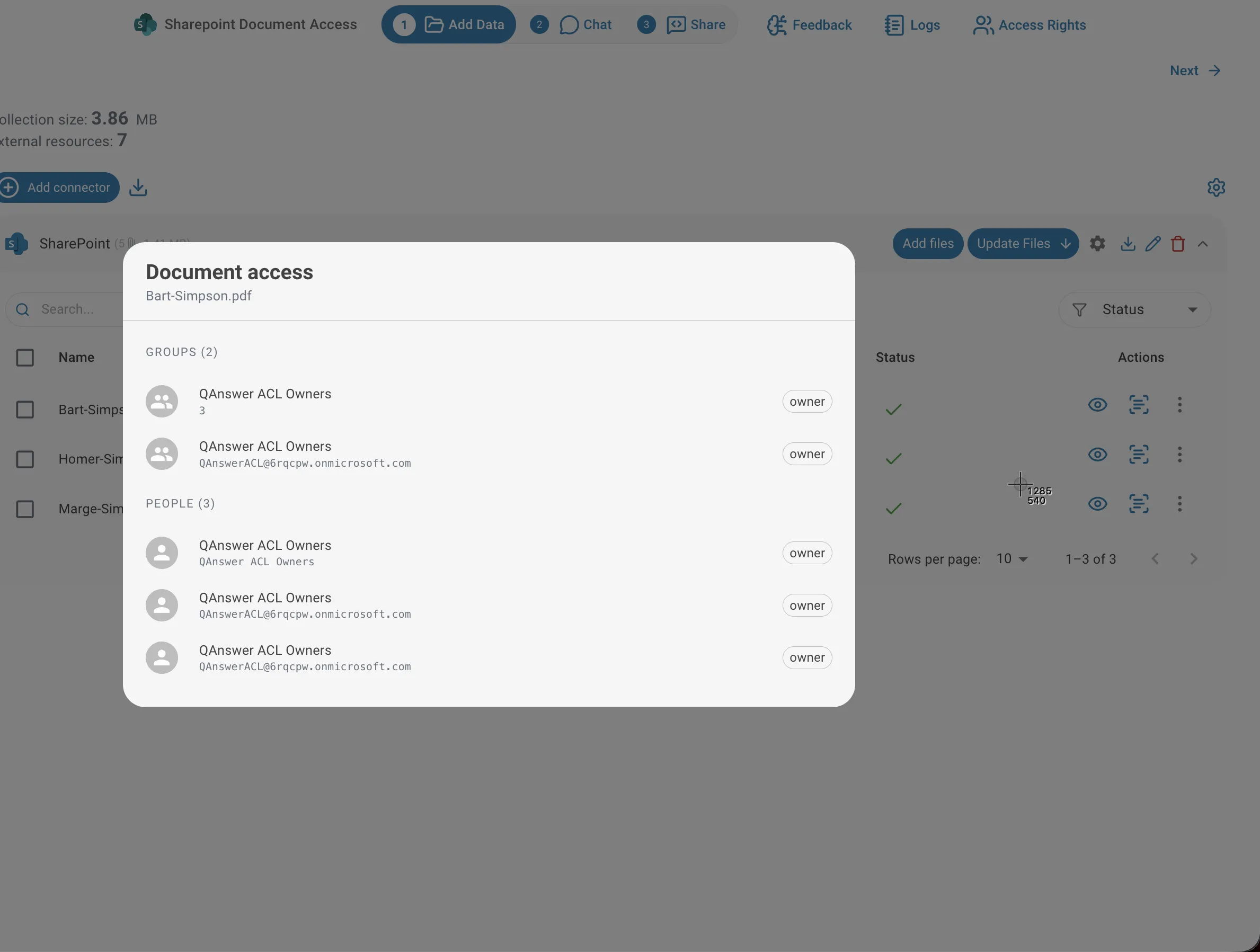 document access - owners only