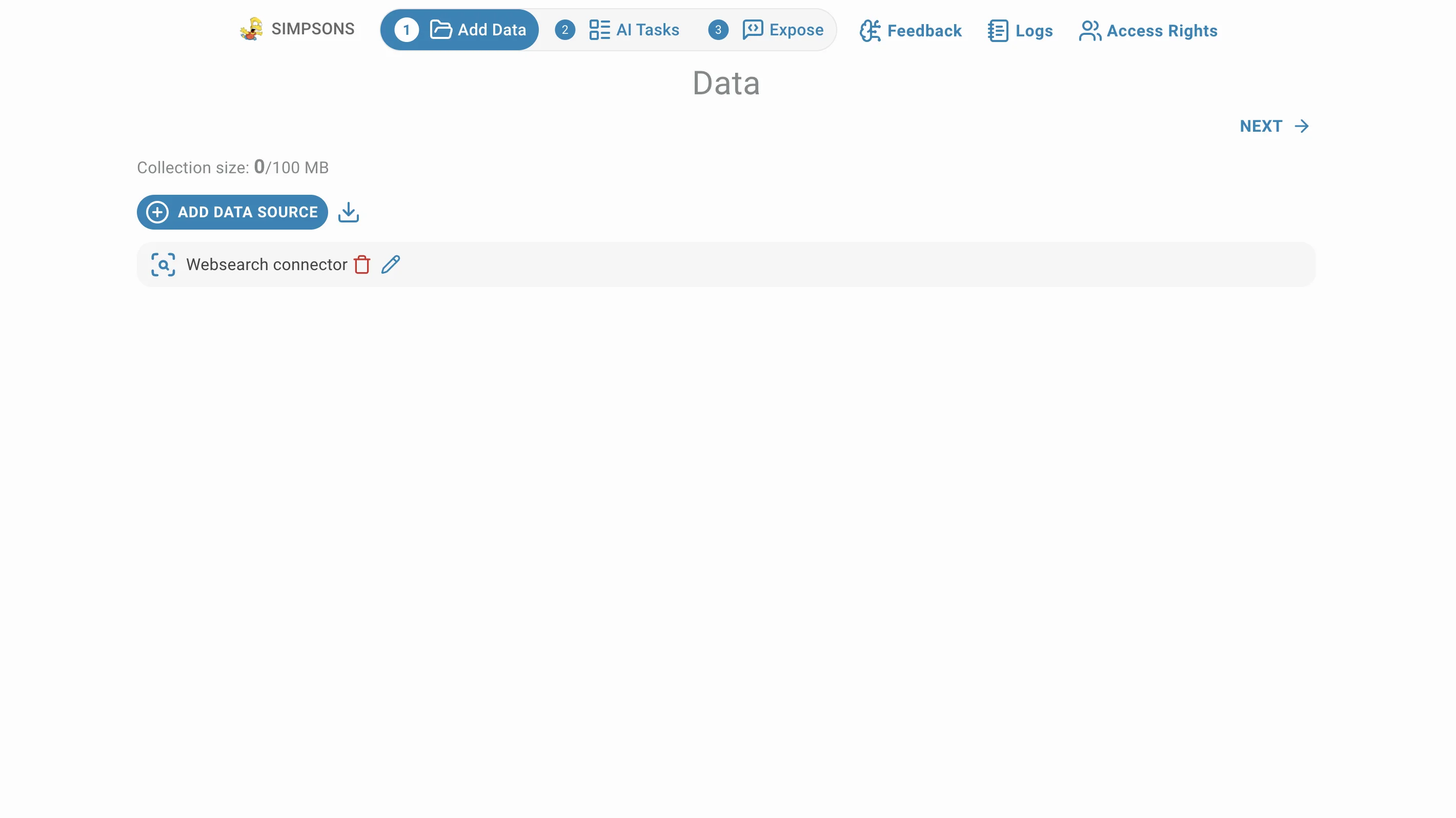 websearch connector created