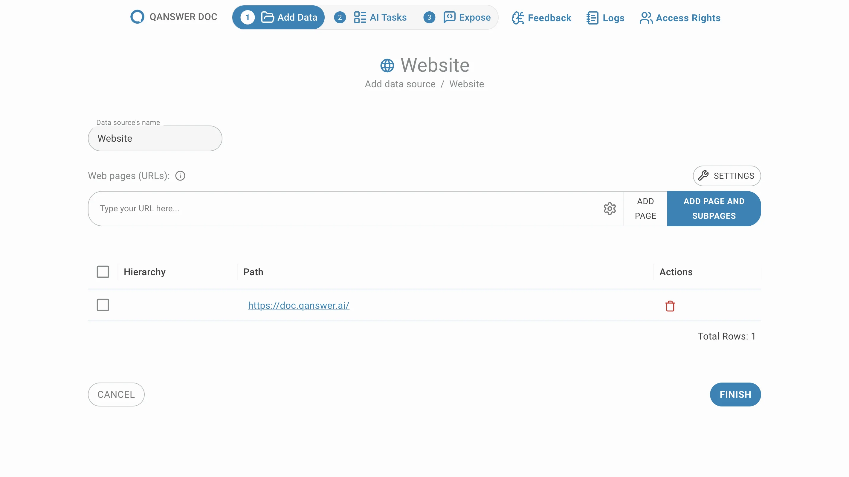Add first link