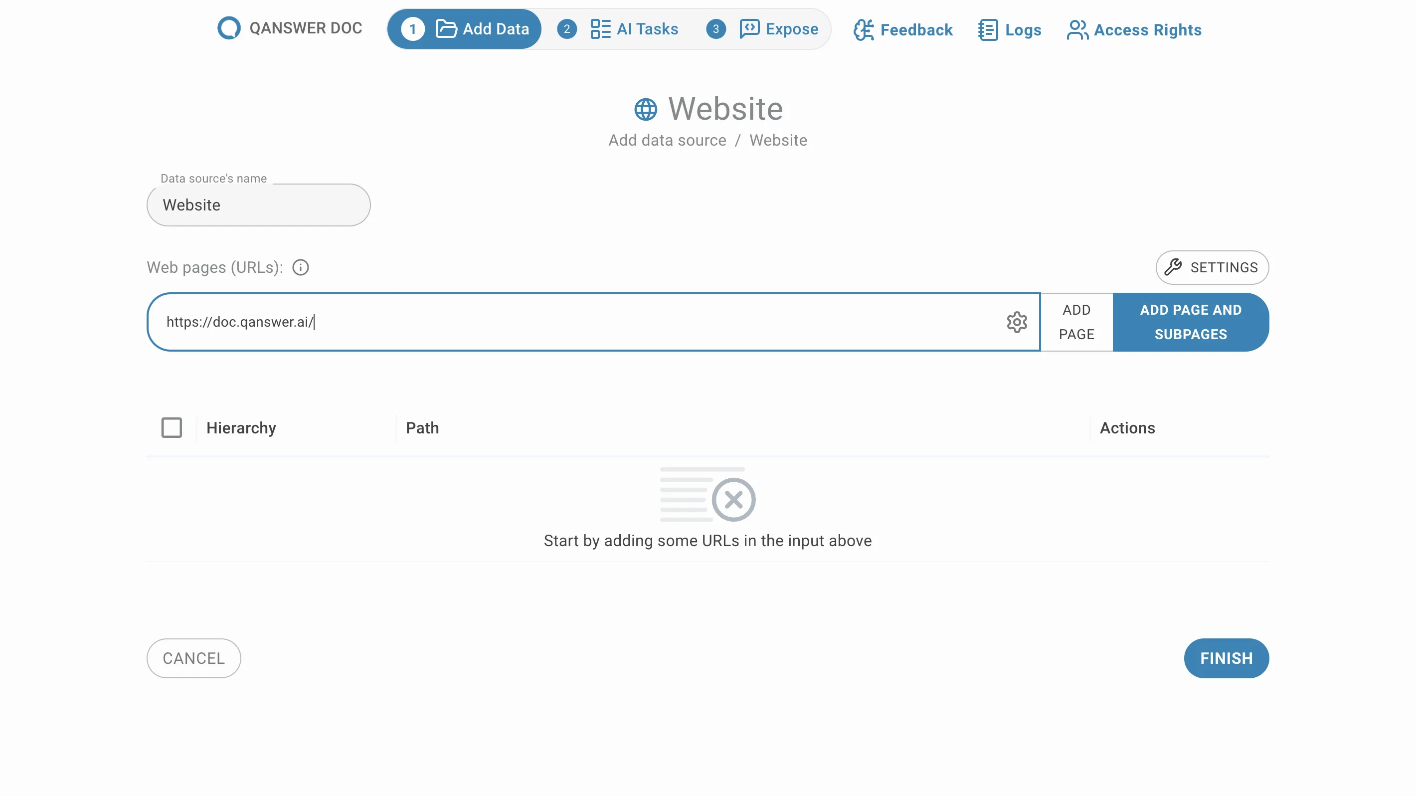 Add first link