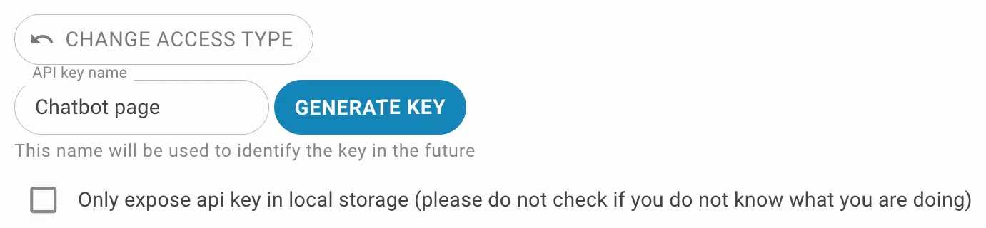 access api key