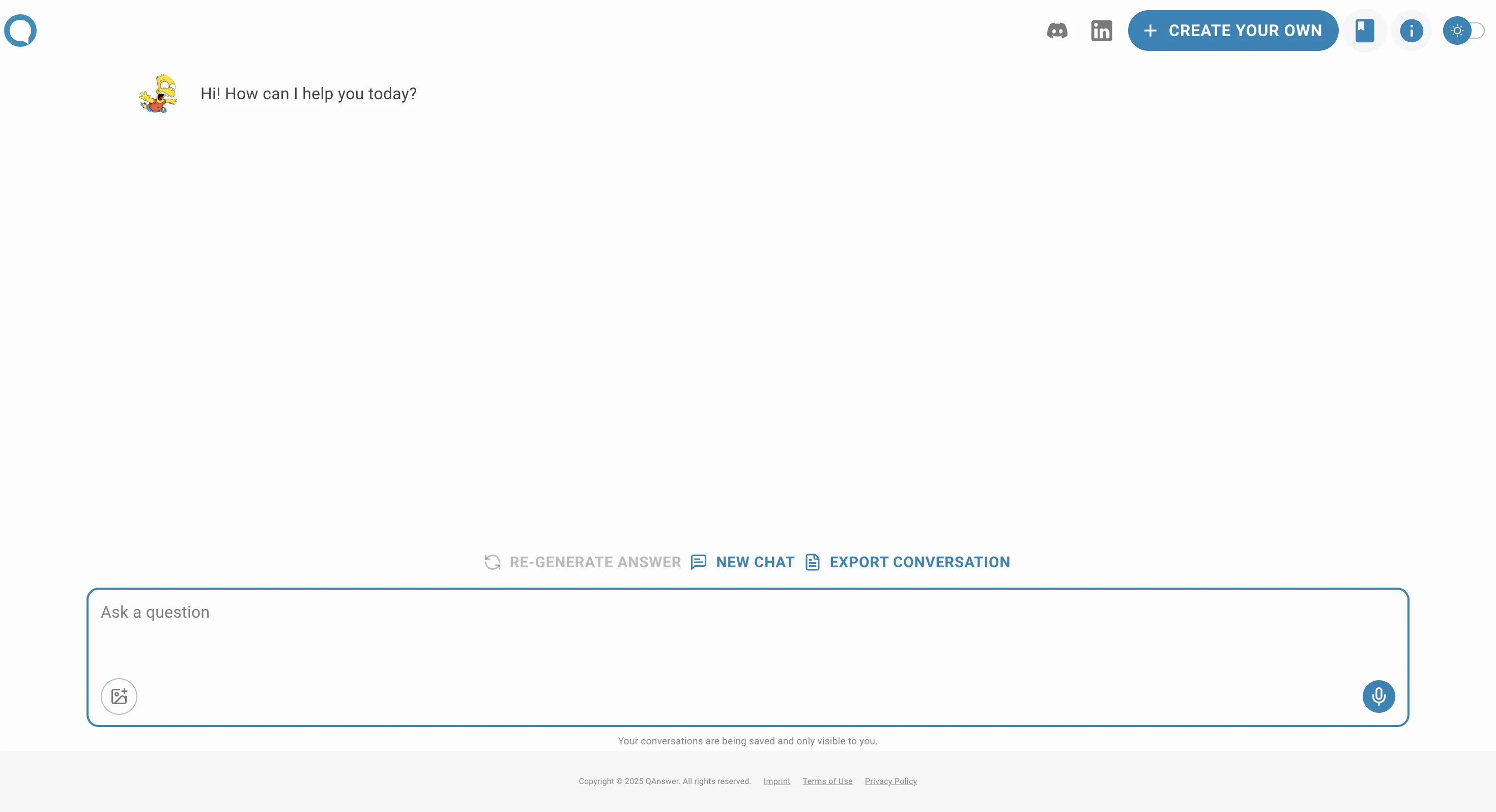 chat interface shared