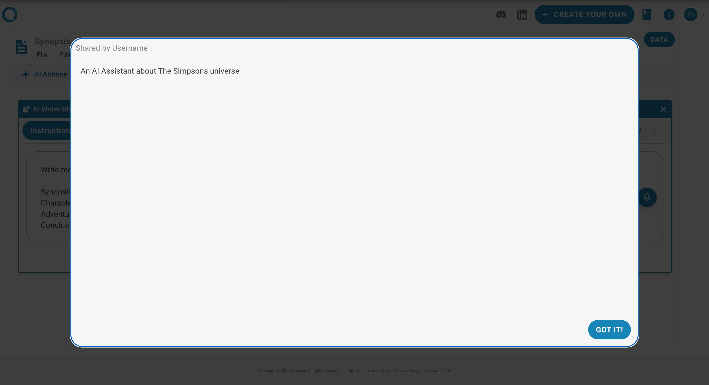 report interface shared