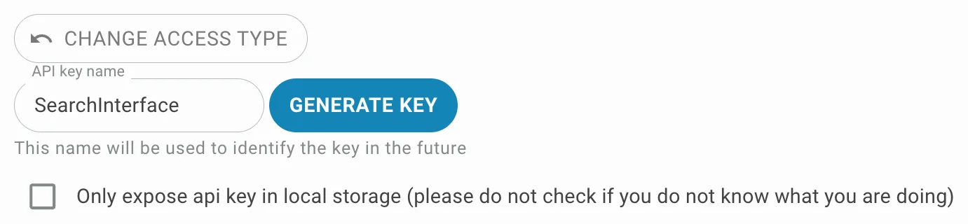 access api key