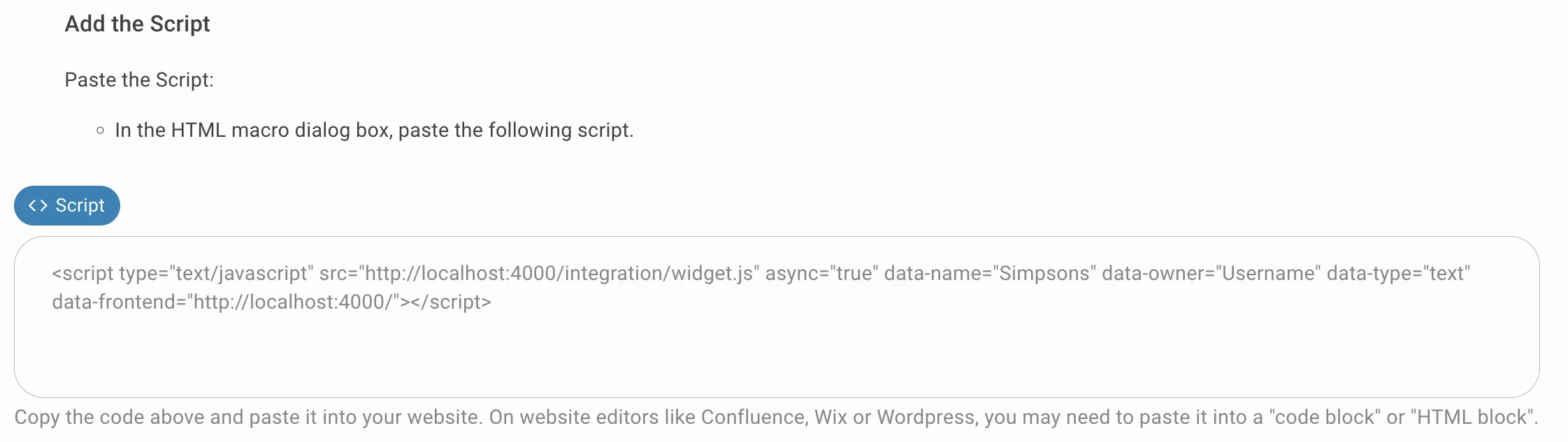 Confluence Script