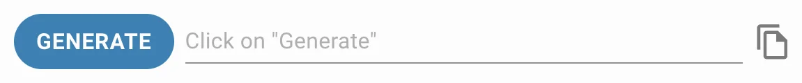 Screenshot of a button labeled Generate