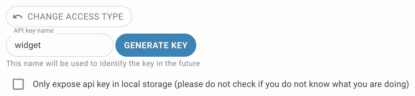 access api key