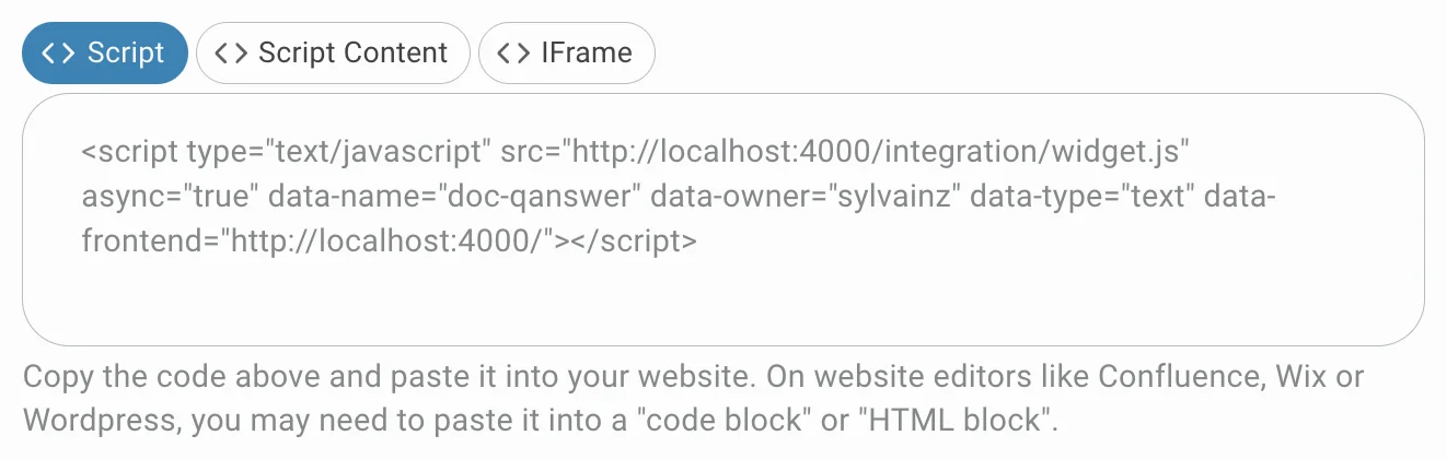 export snippet
