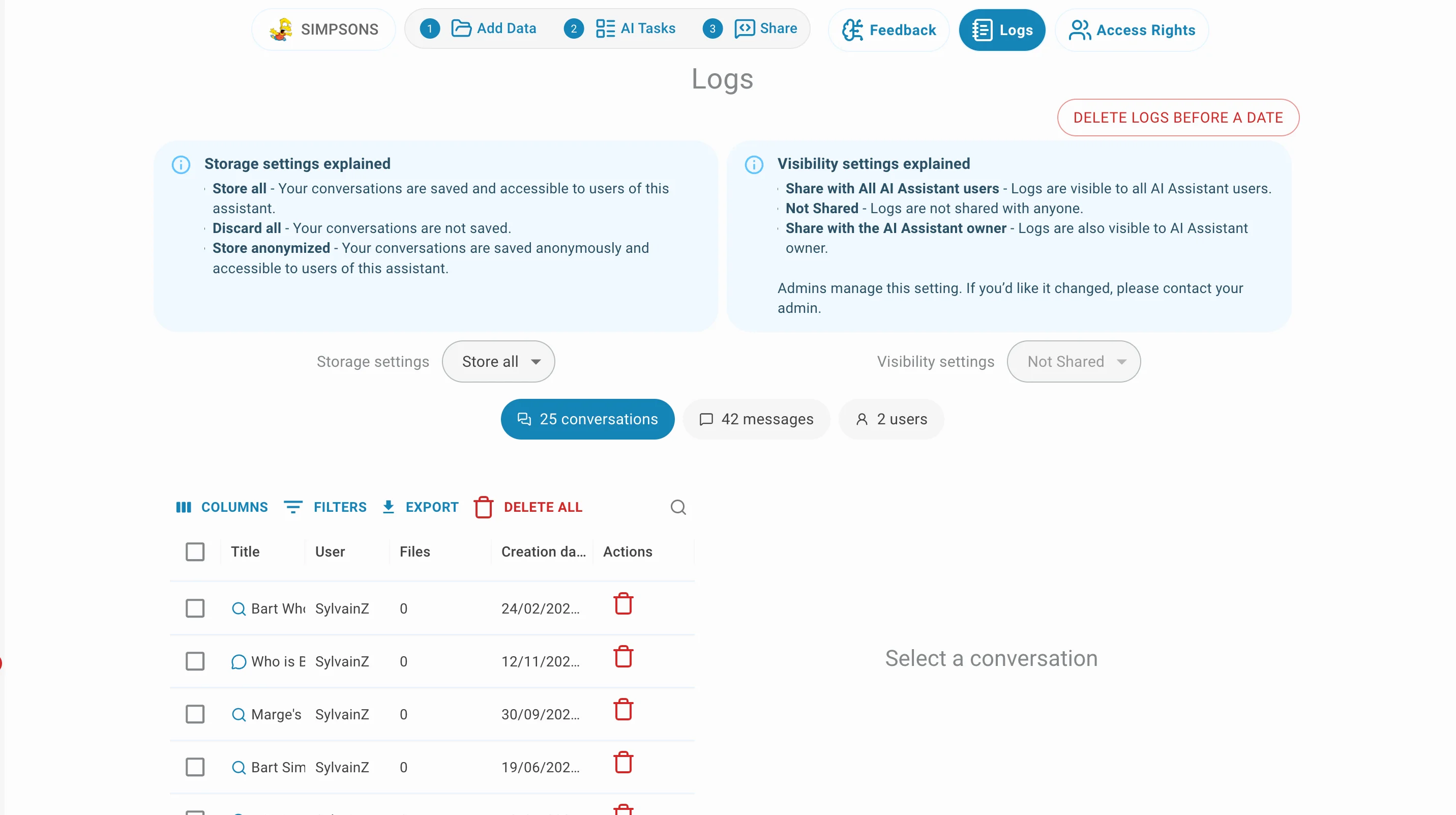 Logs Overview Dashboard