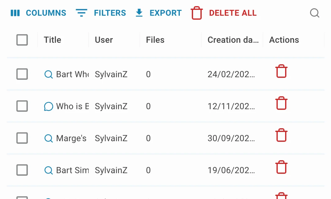 Logs Dashboard - Table Zoom